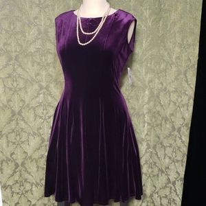 NWT Danny & Nicole 12 Deep Purple velvet fit&flare